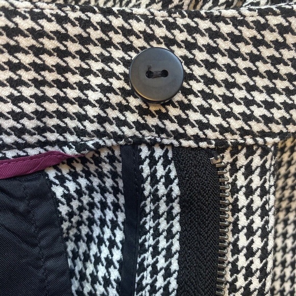 Maeve by Anthropologie Houndstooth Wide-Leg Pants Black & White Size 4 Tall - Picture 9 of 16